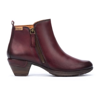 Women's Pikolinos ROTTERDAM Ankle Boots Dark Red | NZ W9230Q8